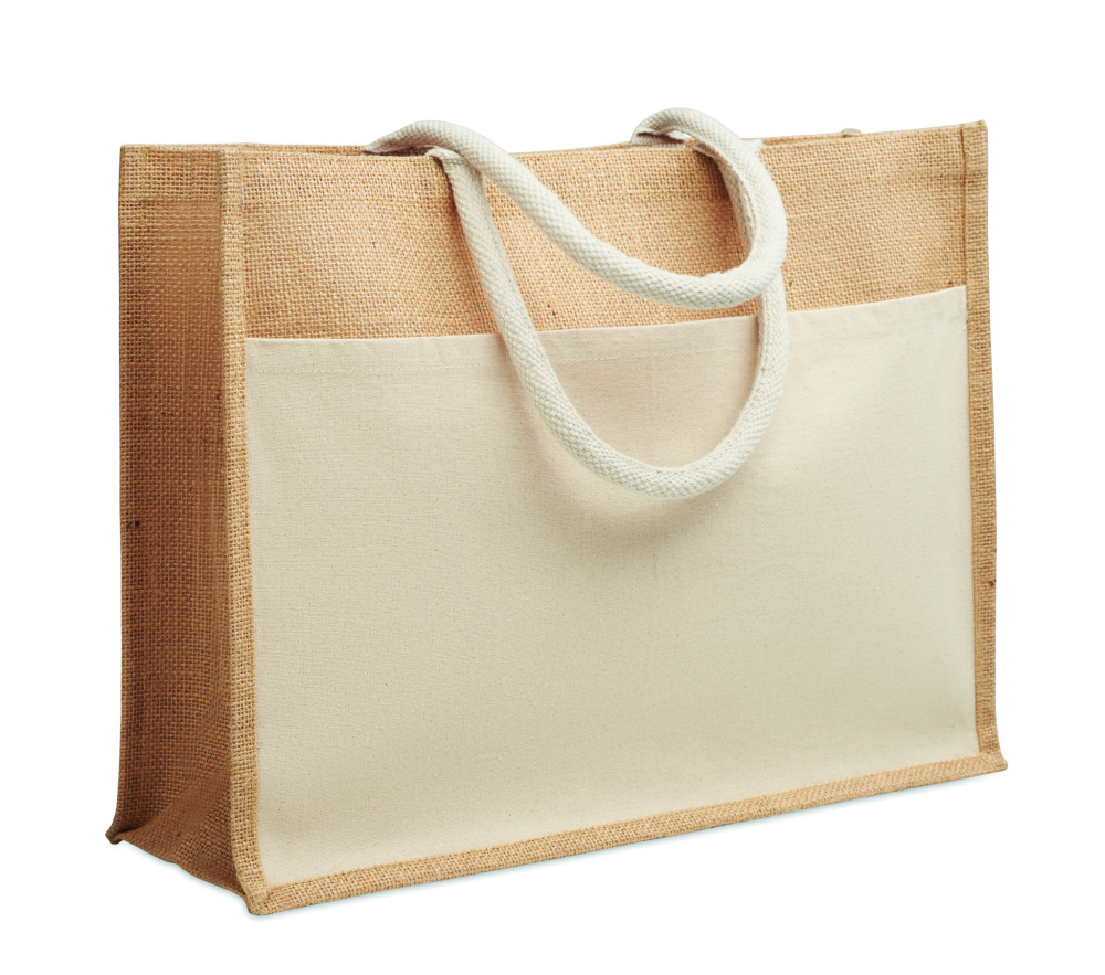 Logo trade corporate gifts image of: Jute shopping bag