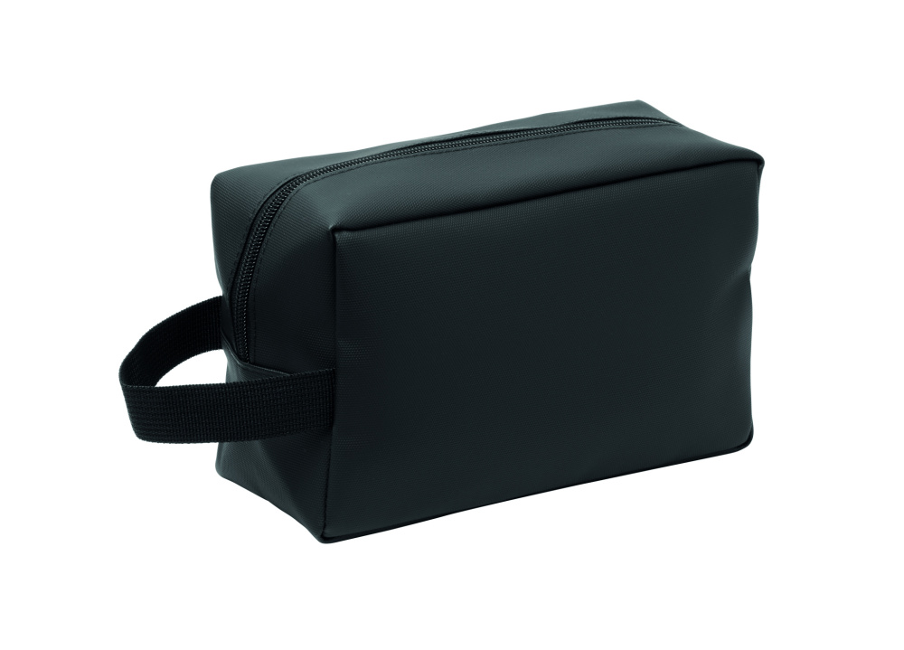 Logo trade promotional merchandise image of: Toiletry bag in 600D RPET