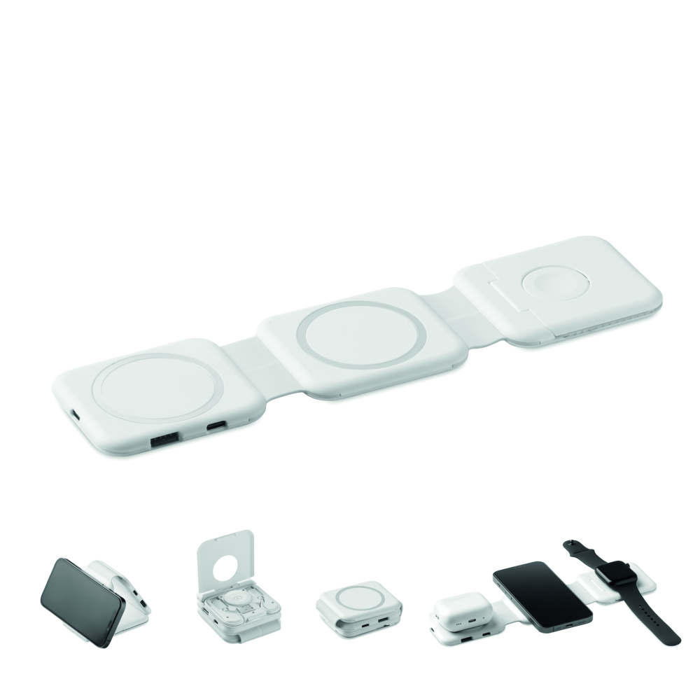 Logo trade advertising products image of: Foldable charging station