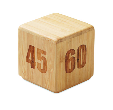 Logotrade corporate gift image of: Bamboo twist snooze timer