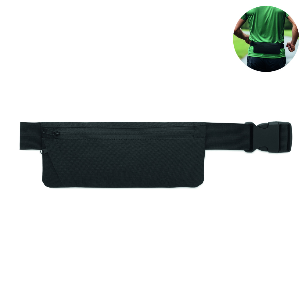 Logo trade business gifts image of: Sports waist bag 600D RPET