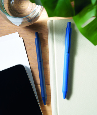 Logo trade promotional giveaways picture of: Wheat Straw/ABS push type pen