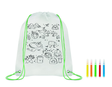 Logotrade advertising product picture of: Non woven kids bag with pens