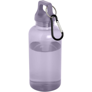 Logotrade business gifts photo of: Oregon 400 ml RCS certified recycled plastic water bottle with carabiner