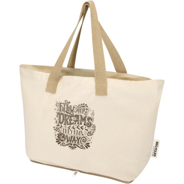 Logotrade promotional product picture of: Sierra 140 g/m² GRS recycled foldable cotton tote bag 7L