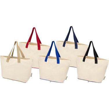 Logotrade promotional gift picture of: Sierra 140 g/m² GRS recycled foldable cotton tote bag 7L