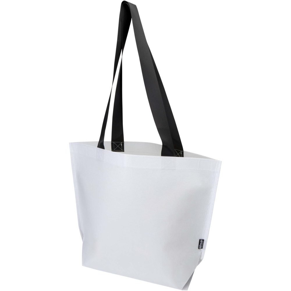 Logotrade promotional products photo of: Duo GRS recycled double-laminated tote bag 18L