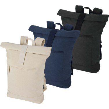 Logo trade advertising products image of: Recanvas 14” GRS recycled rolltop backpack 16L