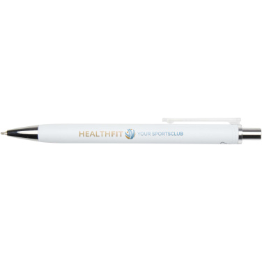 Logotrade promotional gift picture of: Feld RCS recycled ballpoint pen with metallic finish (black ink)