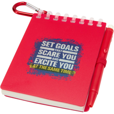 Logotrade corporate gift picture of: Lig Mini recycled outdoor soft cover notebook and ballpoint pen set (black ink)