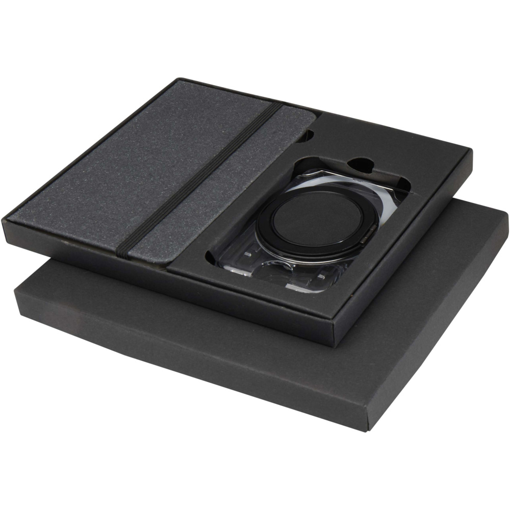 Logo trade advertising product photo of: Kern A6 hard cover notebook and MagSafe wallet gift set