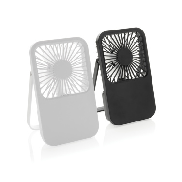 Logo trade promotional gifts image of: Aervina RCS recycled plastic re-chargeable desk fan