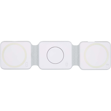 Logo trade corporate gifts picture of: Armus 3-in-1 15W recycled plastic foldable wireless charger