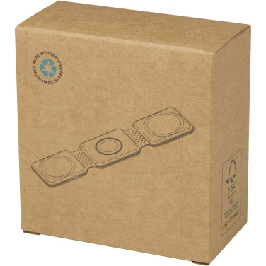 Logo trade promotional gift photo of: Armus 3-in-1 15W recycled plastic foldable wireless charger