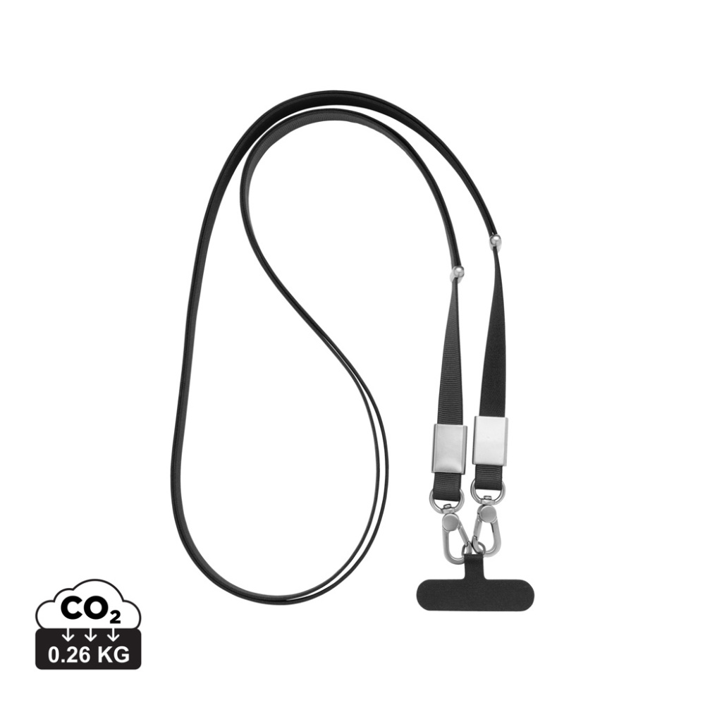 Logo trade promotional merchandise image of: Nivo RCS recycled PET Crossbody lanyard