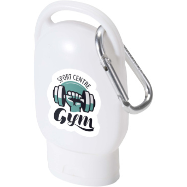 Logo trade promotional gift photo of: Rosie SPF 30 suncream with carabiner