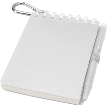 Logo trade promotional gift photo of: Lig Mini recycled outdoor soft cover notebook and ballpoint pen set (black ink)