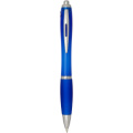 Nash RCS recycled plastic ballpoint pen with coloured barrel and grip (blue ink), Royal blue