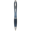 Nash RCS recycled plastic ballpoint pen with coloured barrel and grip (blue ink), Hale Blue