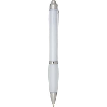 Logotrade promotional item picture of: Nash RCS recycled plastic ballpoint pen with coloured barrel and grip (black ink)