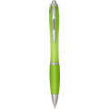 Nash RCS recycled plastic ballpoint pen with coloured barrel and grip (black ink), Lime
