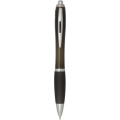Nash RCS recycled plastic ballpoint pen with coloured barrel and grip (black ink), Black