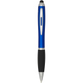 Nash RCS recycled plastic stylus ballpoint pen with coloured barrel and black grip (black ink), Royal blue
