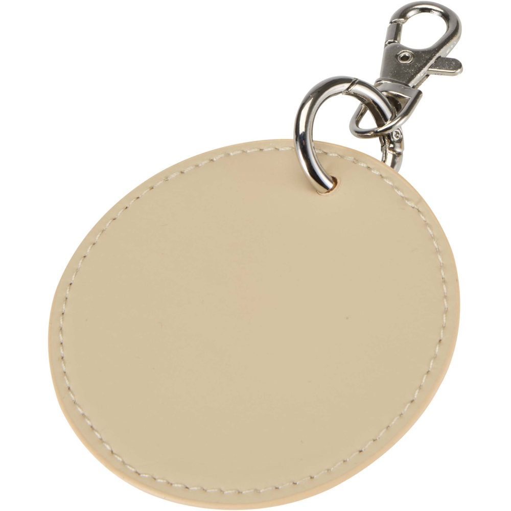 Logotrade corporate gift image of: Resi Plus GRS recycled round charm keychain