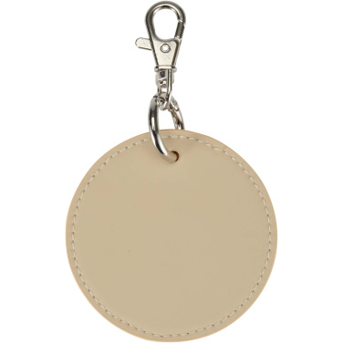 Logotrade promotional item image of: Resi Plus GRS recycled round charm keychain