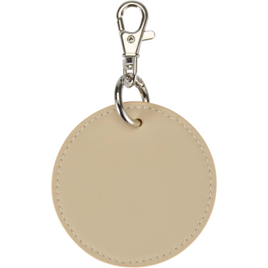 Logo trade promotional merchandise picture of: Resi Plus GRS recycled round charm keychain