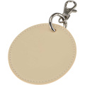 Resi Plus GRS recycled round charm keychain, Oatmeal