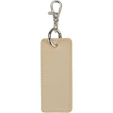 Logo trade promotional items picture of: Resi Plus GRS recycled rectangle charm keychain