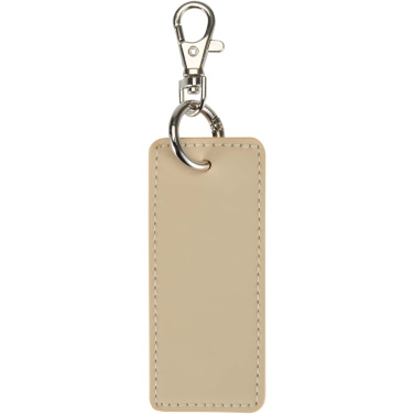 Logo trade advertising products picture of: Resi Plus GRS recycled rectangle charm keychain