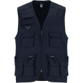 Venera 200 g/m2 v-neck multi-pocket workwear vest , Navy Blue