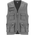 Venera 200 g/m2 v-neck multi-pocket workwear vest , Lead