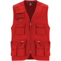 Venera 200 g/m2 v-neck multi-pocket workwear vest , Red