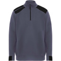 Maverick 280 g/m2 men's half zip sweater, Lead / Black