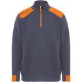Maverick 280 g/m2 men's half zip sweater, Lead / Orange
