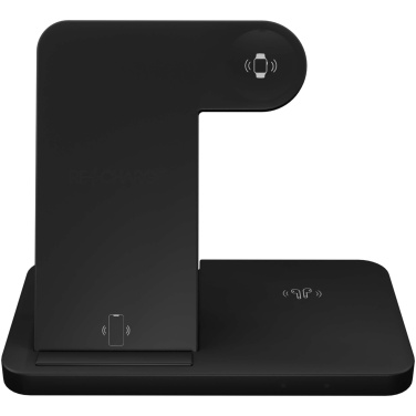 Logo trade promotional items picture of: SCX.design W28 3-in-1 wireless charging base with phone stand