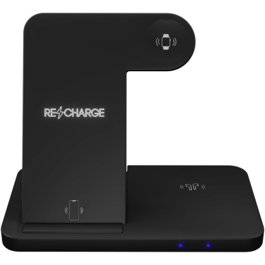 Logotrade promotional product picture of: SCX.design W28 3-in-1 wireless charging base with phone stand