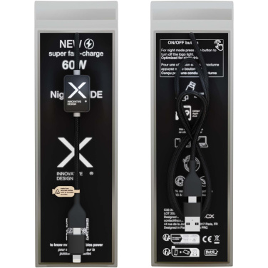 Logotrade promotional gifts photo of: SCX.design C32 60W switch charging cable with light-up logo