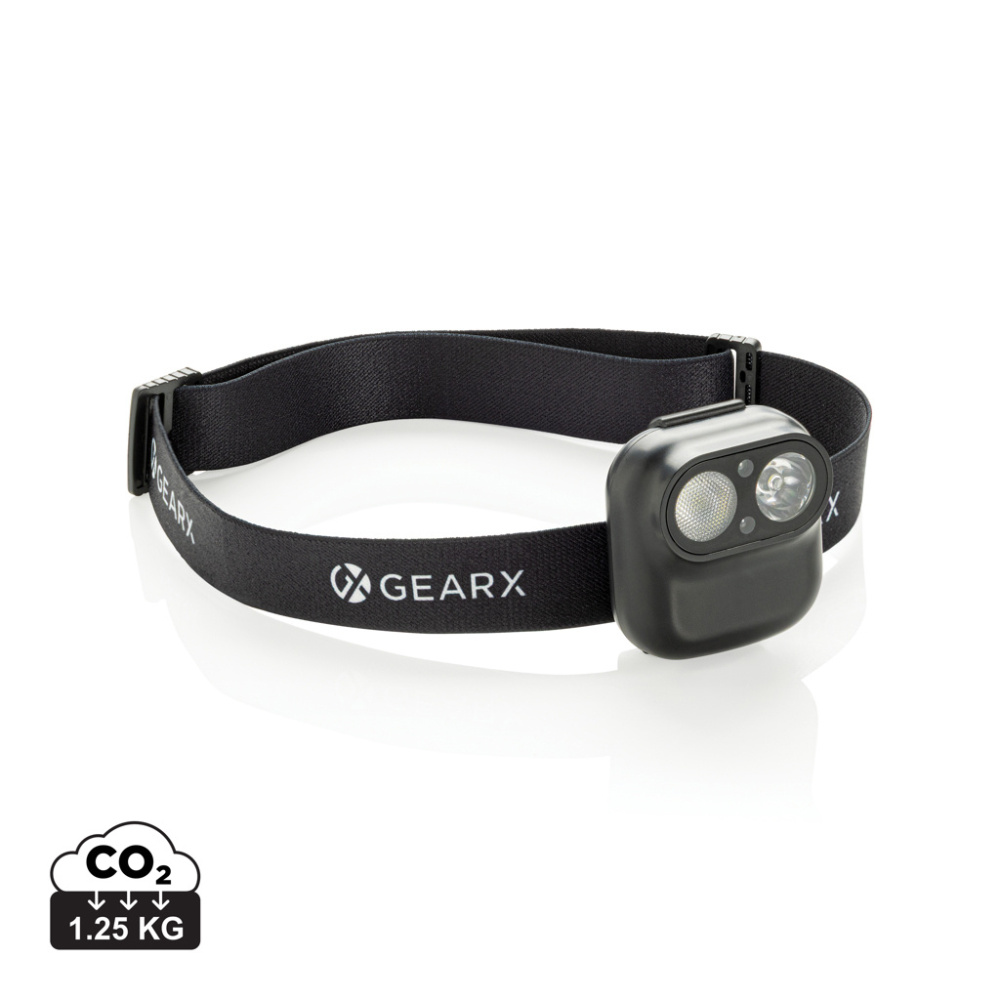 Logotrade promotional item picture of: Gear X RCS rPlastic head torch with motion sensor