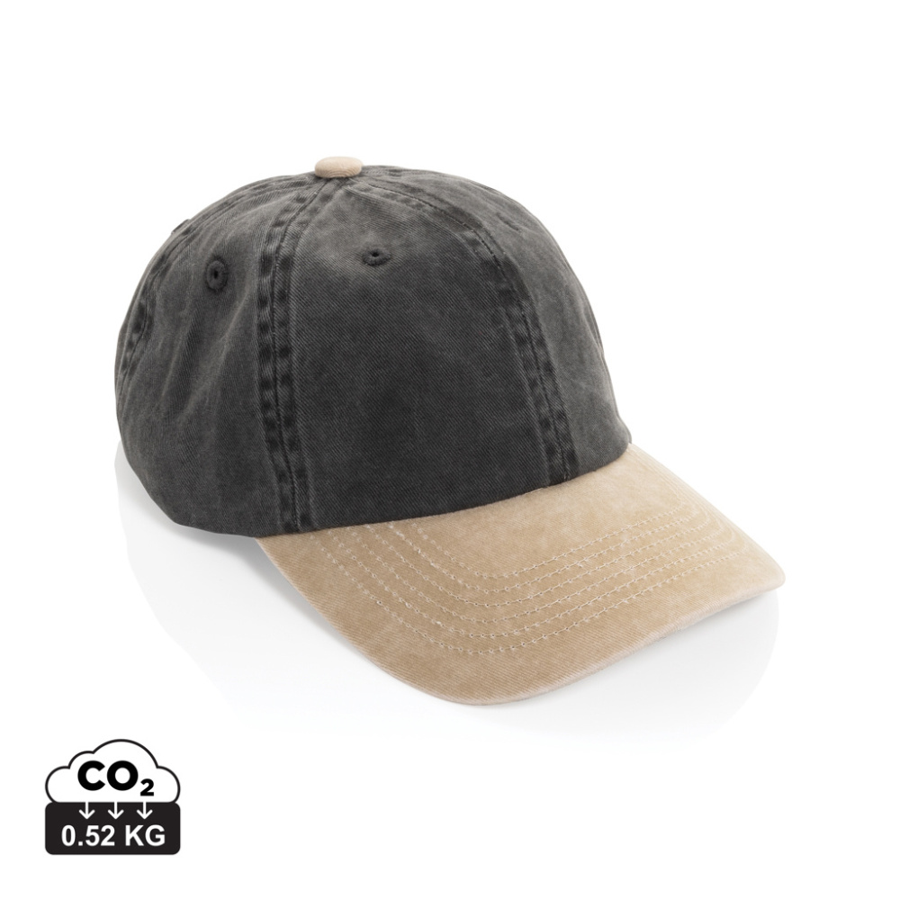 Logotrade advertising product image of: BEAU AWARE™ Washed 6 panel 270gsm cotton twill two tone cap