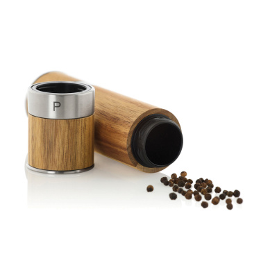 Logo trade corporate gifts picture of: AdHoc Duomill Pepper and salt double mill