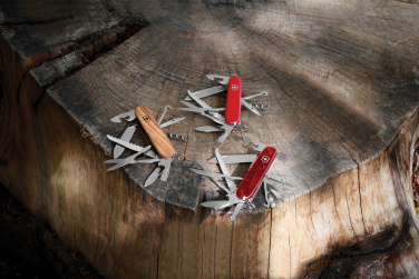 Logo trade promotional giveaway photo of: VICTORINOX Pocket Knife Huntsman Wood 13 functions