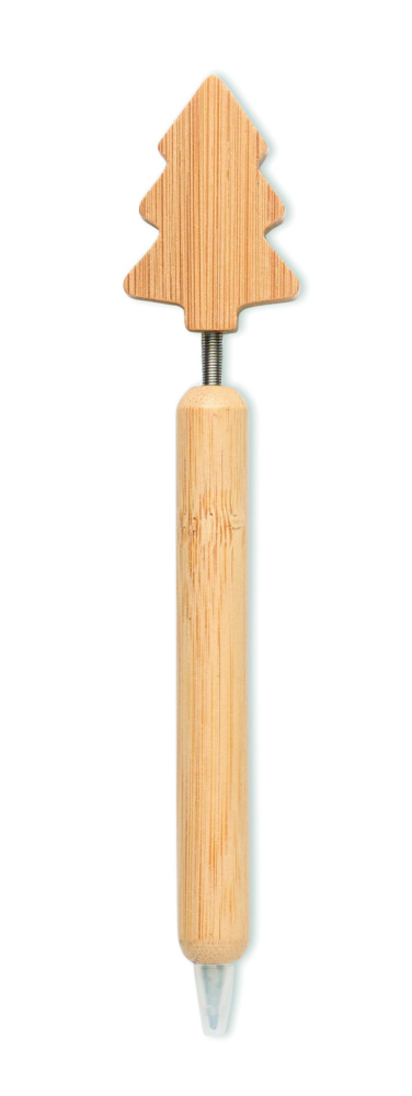 Logotrade promotional item image of: Bamboo Christmas tree ball pen