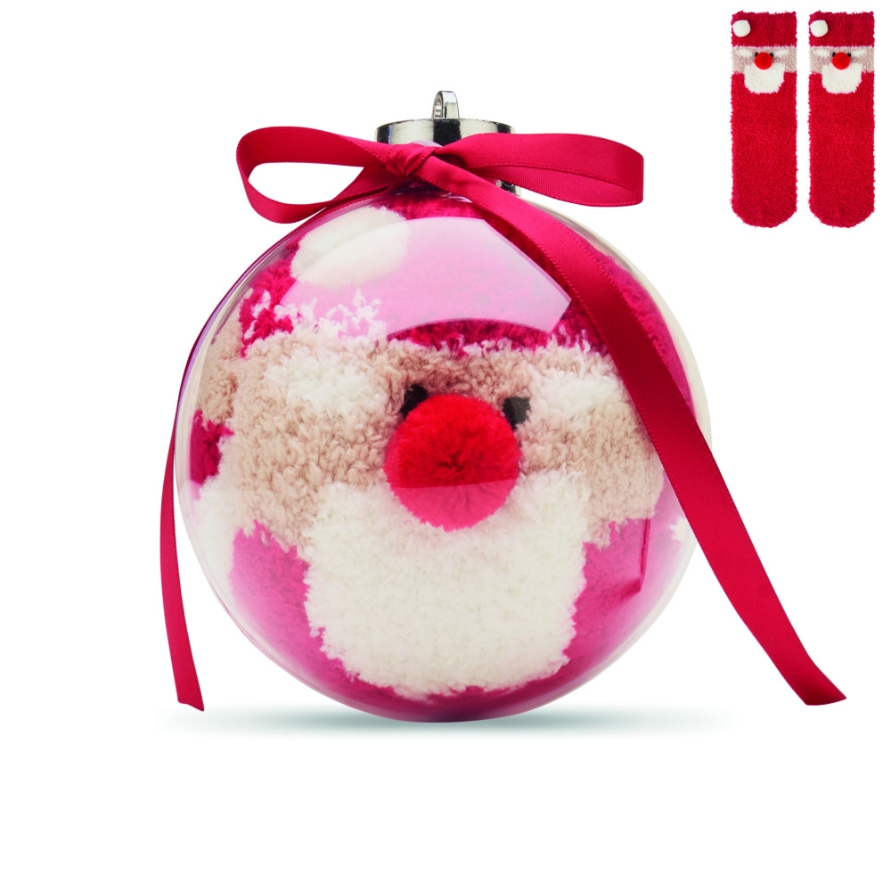 Logotrade promotional item image of: Santa socks in bauble ornament