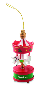 Logo trade corporate gifts image of: Wooden carousel ornament