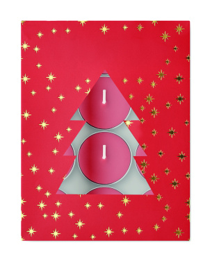 Logo trade promotional giveaways image of: Cinnamon scented tea light set