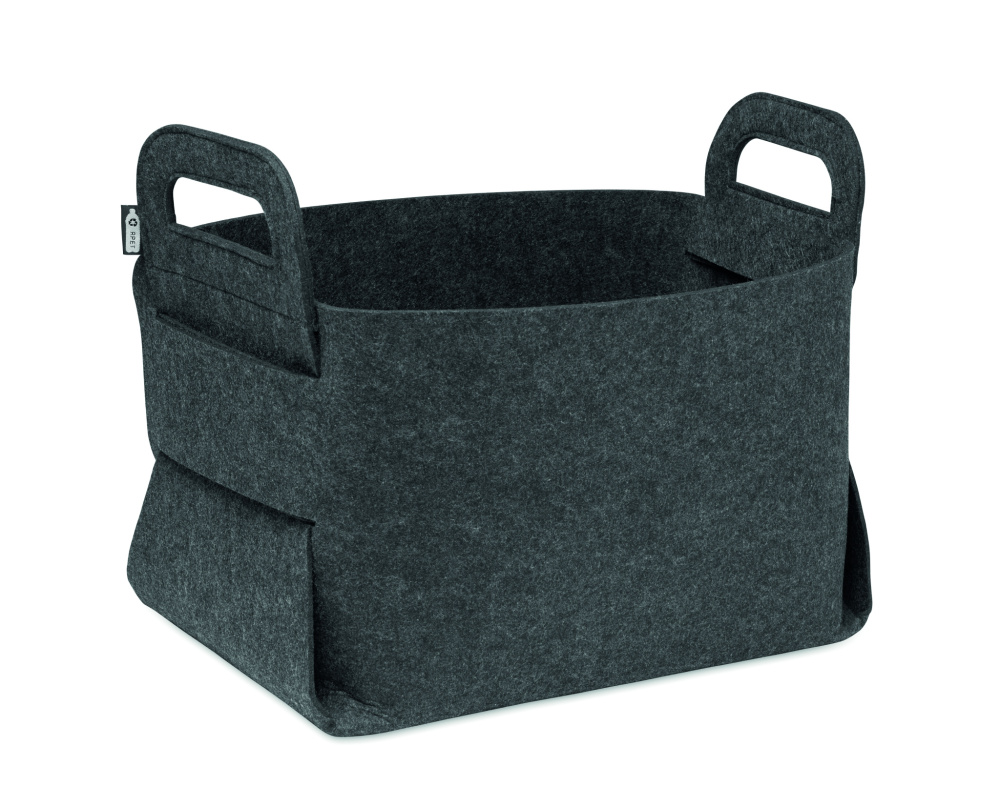 Logo trade promotional product photo of: Foldable RPET felt basket
